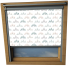 Alps Pastel Keylite Skylight Window Blinds Silver Frame Detail