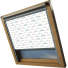 Alps Pastel VELUX Skylight Electric Window Blinds Silver Frame Side Detail