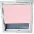 Baby Pink Aurora Skylight Window Blinds White Frame Detail