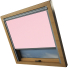 Baby Pink Axis 90 Skylight Window Blinds Silver Frame Side Detail