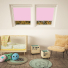 Baby Pink VELUX White Frame Skylight Window Blinds