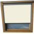 Beige Keylite Skylight Window Blinds Silver Frame Detail