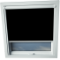 Black Aurora Skylight Window Blinds White Frame Detail