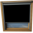 Black VELUX Skylight Window Blinds Silver Frame Detail