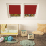 Bright Red Aurora White Frame Skylight Window Blinds