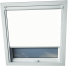 Bright White Aurora Skylight Window Blinds White Frame Detail