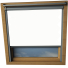 Bright White Keylite Skylight Window Blinds Silver Frame Detail