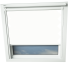 Bright White VELUX Skylight Window Blinds White Frame Detail