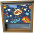 Cartoon Blue Keylite Skylight Window Blinds Silver Frame Detail