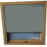 Charcoal Grey Aurora Skylight Window Blinds Silver Frame Detail