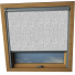 Chevron Grey Aurora Skylight Window Blinds Silver Frame Detail