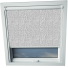 Chevron Grey Dakea Skylight Window Blinds White Frame Detail