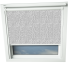 Chevron Grey VELUX Skylight Window Blinds White Frame Detail