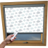 Clouds Grey Aurora Skylight Electric Window Blinds Silver Frame Detail