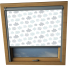 Clouds Grey Balio Skylight Window Blinds Silver Frame Detail