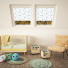 Clouds Grey Balio White Frame Skylight Window Blinds