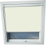 Cream Dakea Skylight Window Blinds White Frame Detail