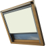 Cream Keylite Skylight Window Blinds White Frame Detail