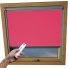 Deep Pink Axis 90 Skylight Electric Window Blinds Silver Frame Detail