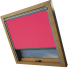 Deep Pink Axis 90 Skylight Electric Window Blinds Silver Frame Side Detail