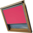 Deep Pink Keylite Skylight Window Blinds White Frame Detail