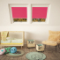 Deep Pink Balio White Frame Skylight Window Blinds