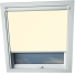 Delicate Cream Axis 90 Skylight Window Blinds White Frame Detail