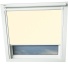 Delicate Cream VELUX Skylight Window Blinds White Frame Detail