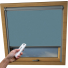 Dusky Blue Aurora Skylight Electric Window Blinds Silver Frame Detail