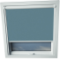 Dusky Blue Axis 90 Skylight Window Blinds White Frame Detail