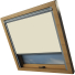 Gentle Beige Aurora Skylight Window Blinds Silver Frame Side Detail