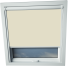 Gentle Beige Aurora Skylight Window Blinds White Frame Detail