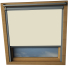 Gentle Beige Keylite Skylight Window Blinds Silver Frame Detail