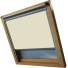 Gentle Beige Keylite Skylight Window Blinds White Frame Detail