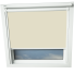 Gentle Beige VELUX Skylight Window Blinds White Frame Detail