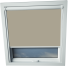 Hessian Axis 90 Skylight Window Blinds White Frame Detail