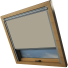 Hessian Rooflite Skylight Electric Window Blinds Silver Frame Side Detail