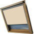 Hopsack Keylite Skylight Window Blinds White Frame Detail