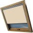 Hopsack Rooflite Skylight Electric Window Blinds Silver Frame Side Detail