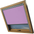 Lavender Axis 90 Skylight Electric Window Blinds Silver Frame Side Detail