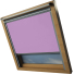 Lavender Keylite Skylight Window Blinds White Frame Detail