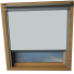 Light Grey Keylite Skylight Window Blinds Silver Frame Detail