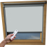 Light Grey VELUX Skylight Electric Window Blinds Silver Frame Detail