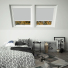 Light Grey Aurora White Frame Skylight Window Blinds