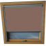 Mocha Aurora Skylight Window Blinds Silver Frame Detail