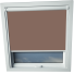 Mocha Aurora Skylight Window Blinds White Frame Detail