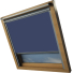 Navy Keylite Skylight Window Blinds White Frame Detail