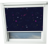 Outer Space VELUX Skylight Window Blinds White Frame Detail