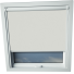 Pale Grey Aurora Skylight Window Blinds White Frame Detail