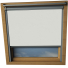 Pale Grey Keylite Skylight Window Blinds Silver Frame Detail